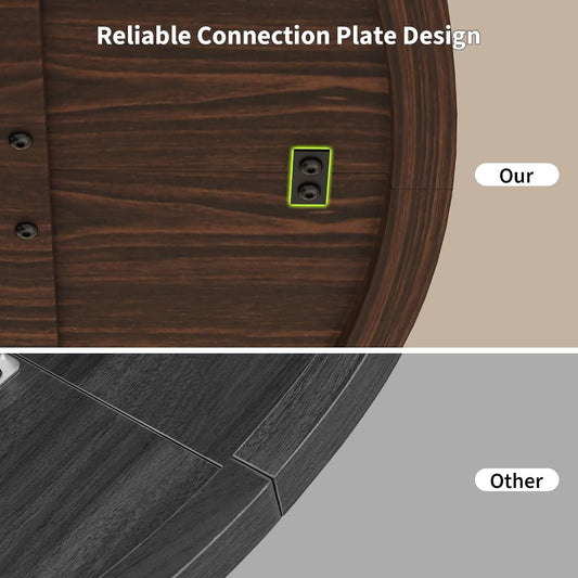 47 Inches Walnut Contemporary Pedestal Dining Table