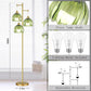 Elegant Gold Floor Lamp With Stained Glass Lamp shades