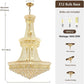 Radiant Golden Crystal Chandelier For Large Entrance-2