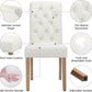 Beige Tufted Upholstered Dining Chairs Set Of 2 For Kitchen