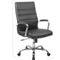 Whitney High Back Leathersoft Desk Chair Adjustable Height Swivel Black Chrome