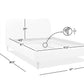 Queen Upholstered Platform Bed With Oatmeal Chenille
