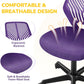 Purple Adjustable Desk Chair With Lumbar Support Swivel