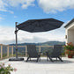 Cantilever Umbrella 10 Feet Round Graphite Rotating