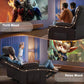 Four Seat Upholstered Sofa Recliner With Cupholders