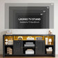 Eighty Inch TV Stand With Integrated LED Entertainment