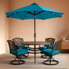 9ft Turquoise Outdoor Patio Umbrella SolarLED Tilt