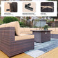 13 Piece Outdoor Patio Furniture Set with Fire Pit-3