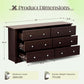 Dark Brown SolidWood Dresser Featuring Ample Storage