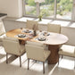 Beige Dining Chairs Set Of 4 With Metal Legs For Dining Room