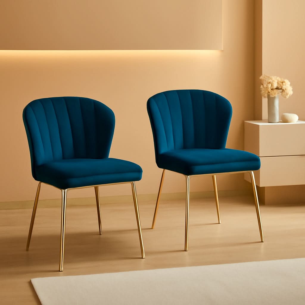 Teal Dining Chairs With Ergonomic Backrest Pro Set Of 2