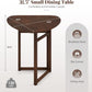 Walnut 31.5 Inch Folding Dining Table Compact Space Saver