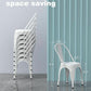 Tolix Style Metal Dining Chair White Stackable Set Of 4