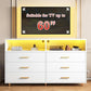 Elegant White Dresser With Integrated LED Lighting