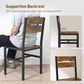 Rustic Wooden Dining Chairs With Ergonomic Backrests