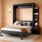 Murphy Bed Queen Size Grey Upholstery Sofa-0