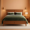 Natural King Platform Bed Including Headboard Support