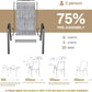 Outdoor Patio Dining Set with Metal Table and Chairs