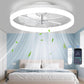 White 20 Inch Contemporary Ceiling Fan With Lighting