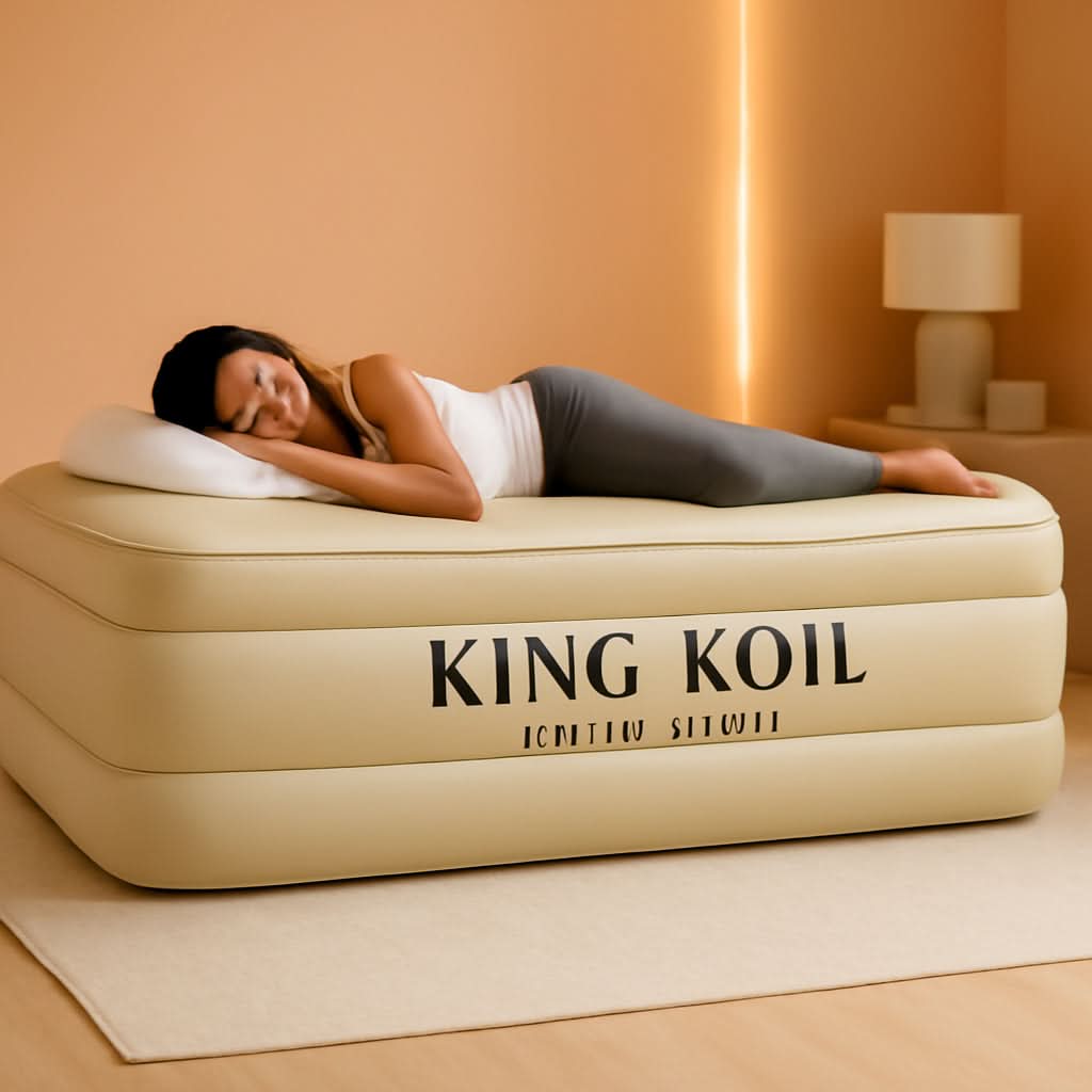Queen Air Mattress With Integrated Pump Waterproof-0