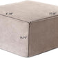 Modular Sectional Sofa Ottoman 31.5 Inches Espresso