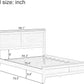 Premium Distressed Solid Wood FullSize Platform Bed