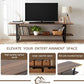Walnut 65 Inch TV Stand Entertainment Center Living Room