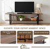 Walnut 65 Inch TV Stand Entertainment Center Living Room