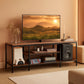 TV Stand With Power Outlets For 65 Inch TV Open Shelves