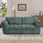 Green 3-Seater Modular Convertible Sleeper Sofa USB
