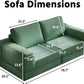 Green Modular Sectional Sofa With Configurable Sections