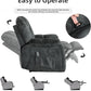 Grey Extra Wide Loveseat Recliner Sofa For Two Cup Holders-3
