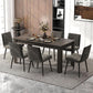 63 Inch Wood Dining Table For 4 To 6 People Grey Ideal For Dining Room