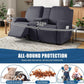 Dark Gray Loveseat Recliner Slipcover With Console