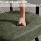 Green Leather Upholstered Dining Chairs Curved Back