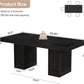 Tribesigns Black Rectangular Dining Table 63 Inches