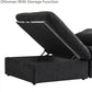 Black Storage Ottoman With Removable Cushion Covers