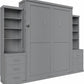 Gray Murphy Cabinet Bed Space Saving Storage Drawers-2