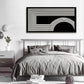 Monochrome Contemporary Canvas Wall Art 24x48 Inches