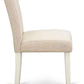 Light Beige Linen Upholstered Dining Chairs Set Of 2