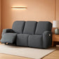 Midnight Charcoal 3 Piece Recliner Slipcover Stretch