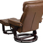 Leathersoft Recliner With Ottoman Palimino Swivel