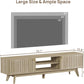Light Oak 70-Inch TV Stand with Storage Cabinets