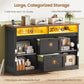 47.2 Black File Cabinet With Organization Solutions