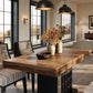 Rectangular Dining Tables 63 Inches Walnut Pedestal