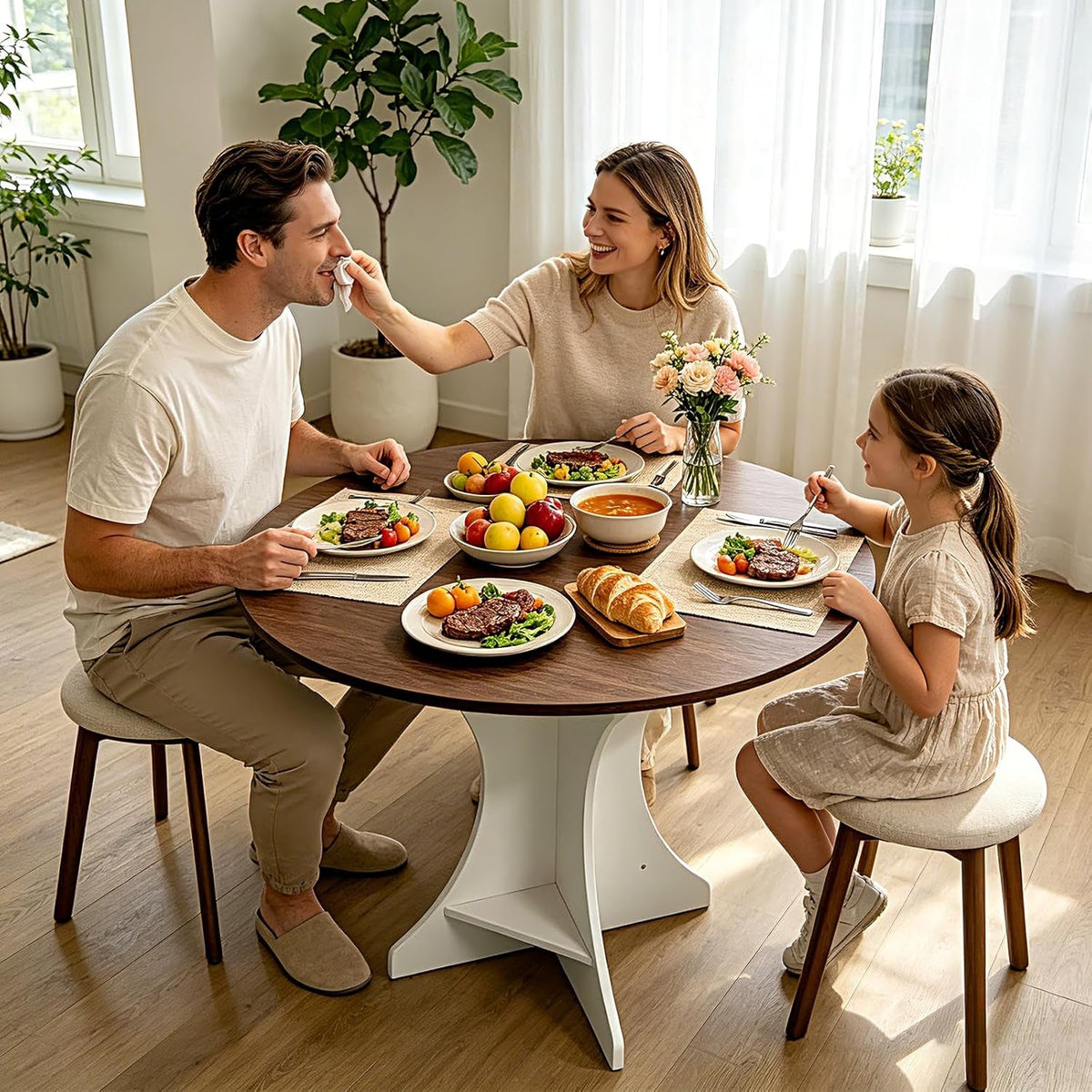 32 Inch Circular Dining Table Pedestal Construction