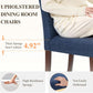 Blue Upholstered Parsons Dining Chairs Birchwood Legs