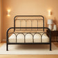 Full size Metal Bed Matte Black Industrial Farm house