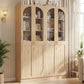 80 Inch Arched Bookcase Featuring Premium Soft Close