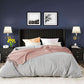 Queen Size Velvet Bed Frame With Wingback Headboard Storage
